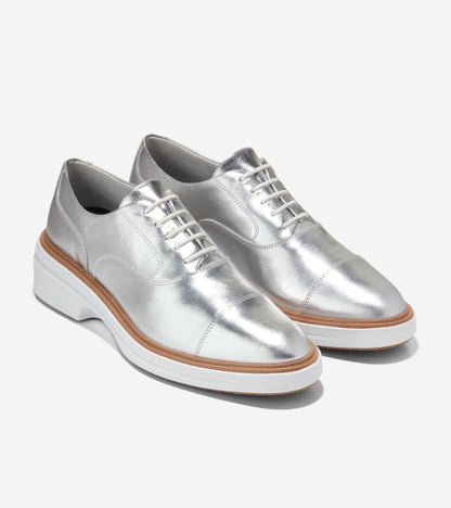 W37726:SILVER METALLIC LEATHER / WHITE