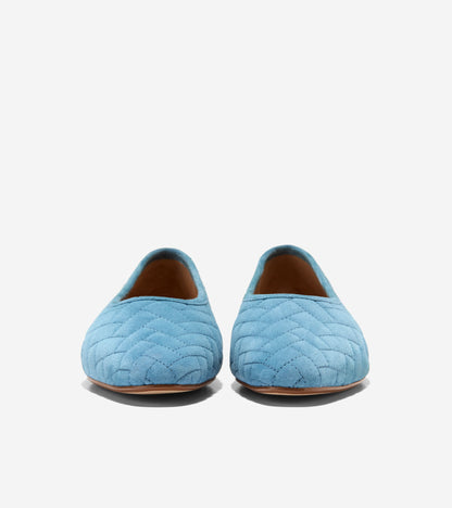 W36639:PROVINCIAL BLUE QUILTED SUEDE