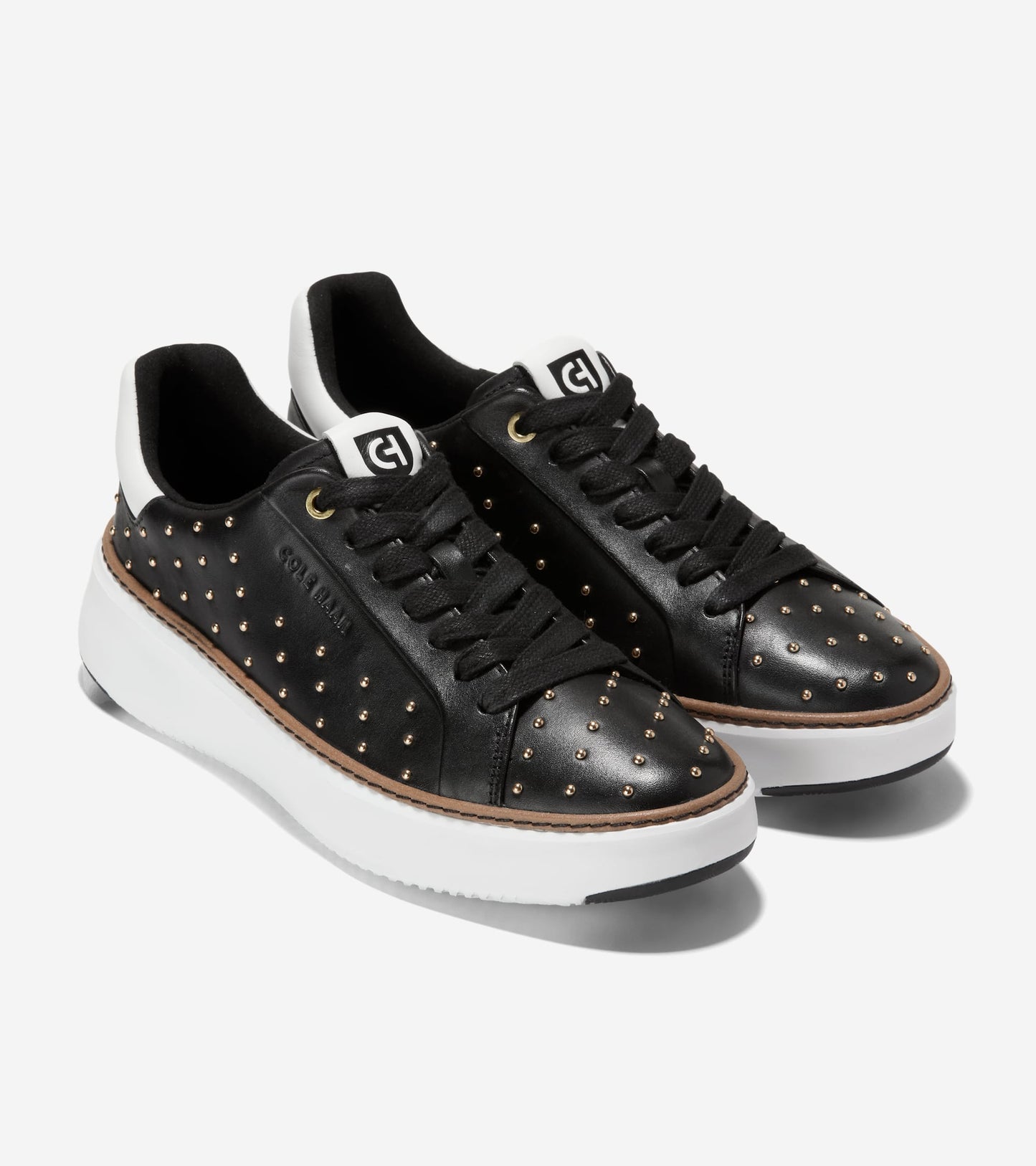 W34193:BLACK LTR/GOLD STUDS
