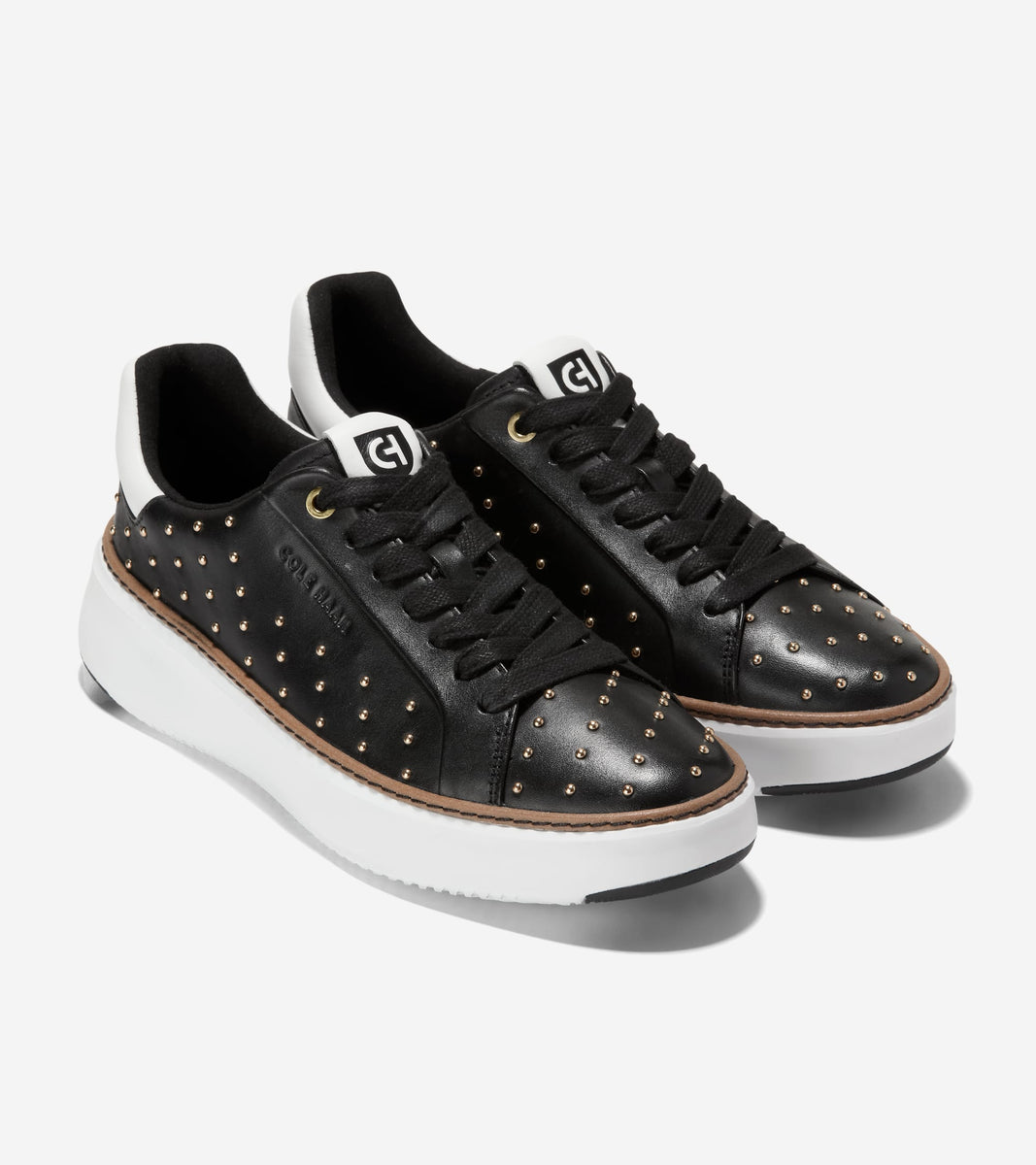 W34193:BLACK LTR/GOLD STUDS