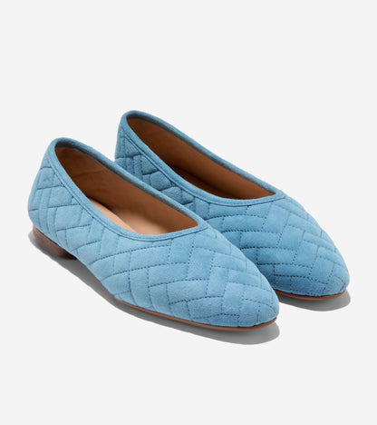 W36639:PROVINCIAL BLUE QUILTED SUEDE