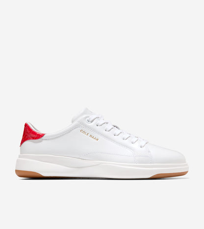 W35503:WHITE LTHR/SALSA CROC PRINT LTHR