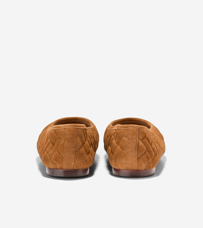 W37777:CH TOBACCO QUILTED SUEDE