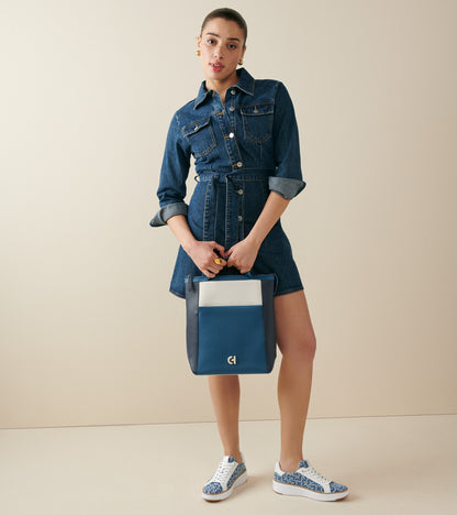W28868:CH MONOGRAM DENIM JACQUARD/OPTIC WHITE