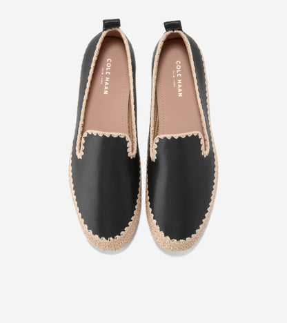 W34991:BLACK LTHR/NATURAL RAFFIA