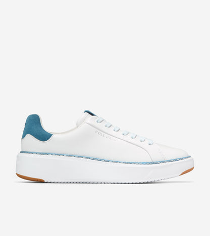 W37810:WHITE LTHR / PROVINCIAL BLUE SDE