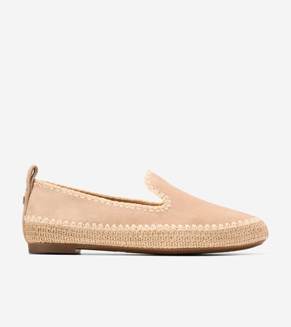 W34589:CH TUSCAN SAND SUEDE / NATURAL RAFFIA