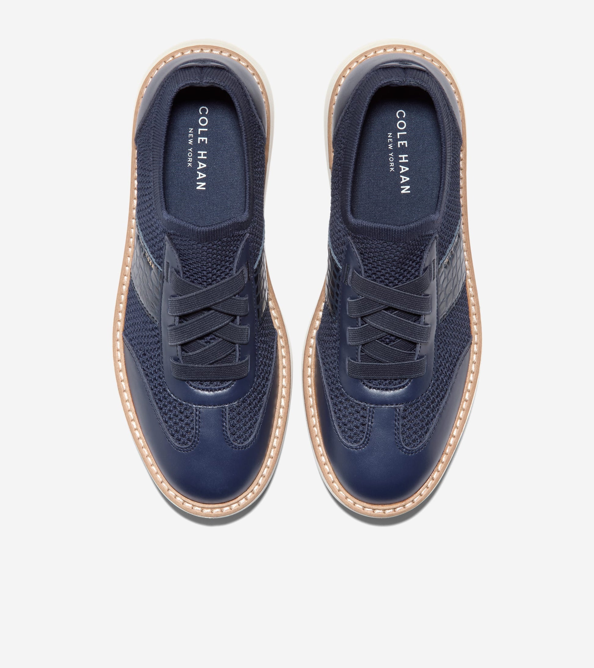 W35602:CH MIDNIGHT MOON SMOOTH/CROC PRINT LTHR