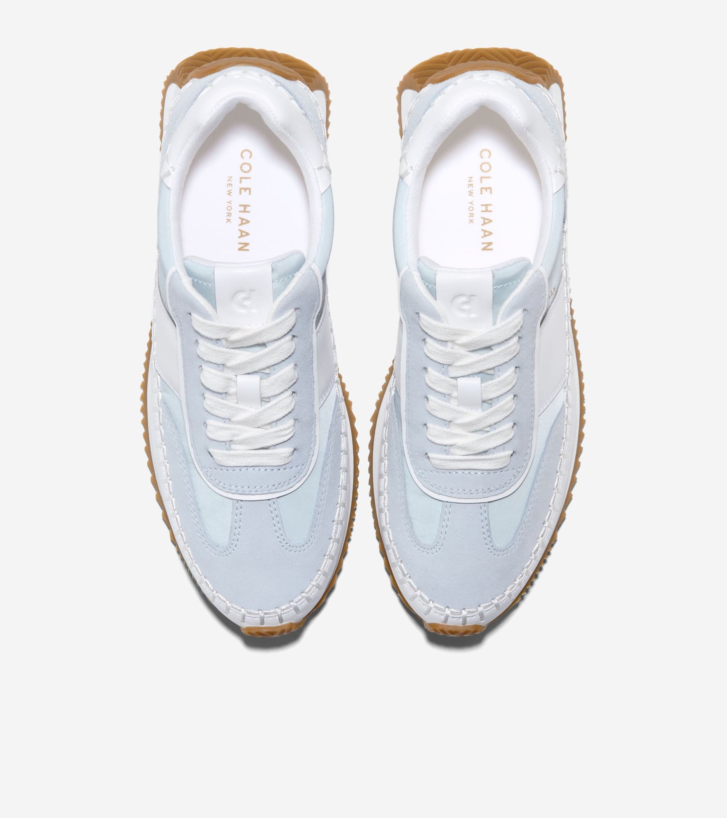 W36786:BALLAD BLUE NYLON/SDE / WHITE LTHR