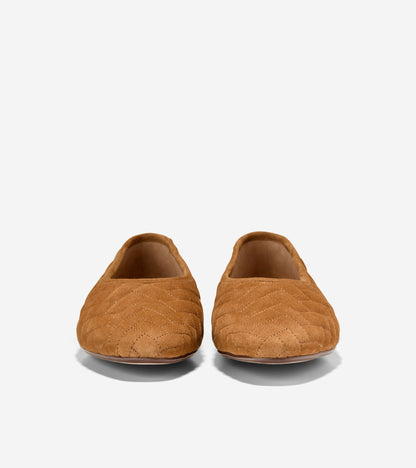W37777:CH TOBACCO QUILTED SUEDE