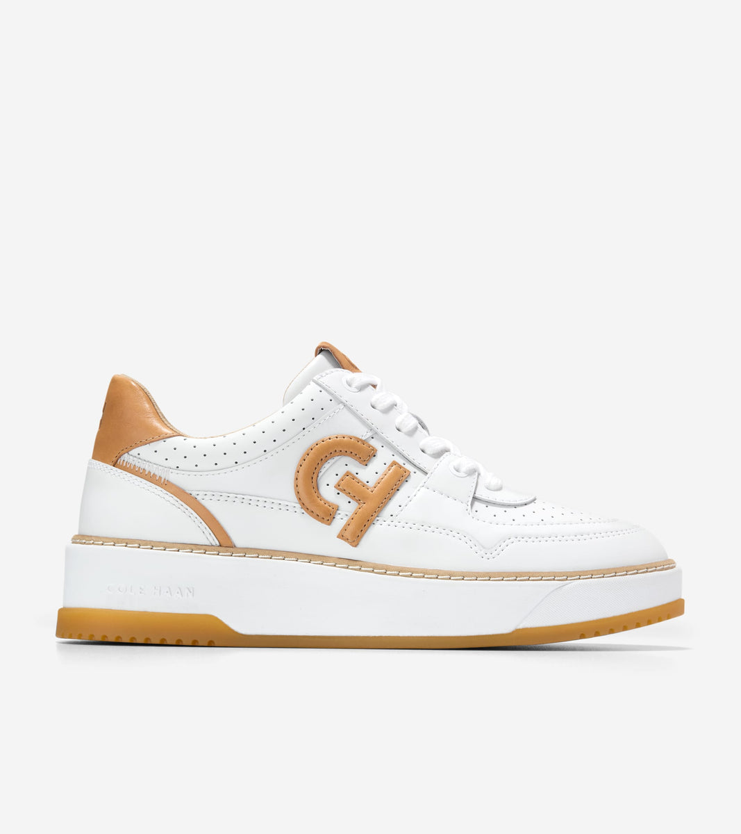 W33199:WHITE PERF LEATHER/BISCUIT/WHITE