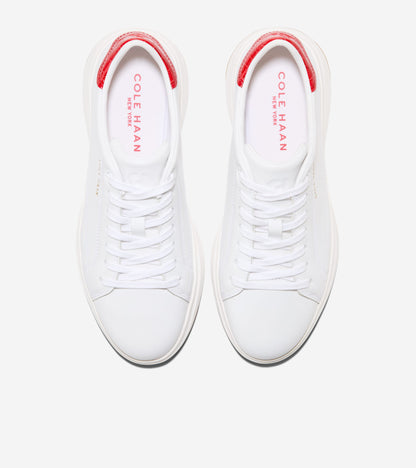W35503:WHITE LTHR/SALSA CROC PRINT LTHR