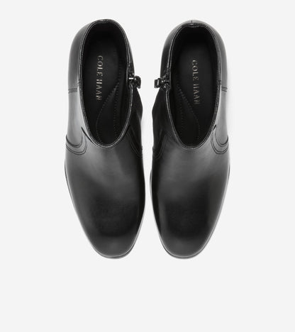 W35186:BLACK LTHR/ BLACK STACK