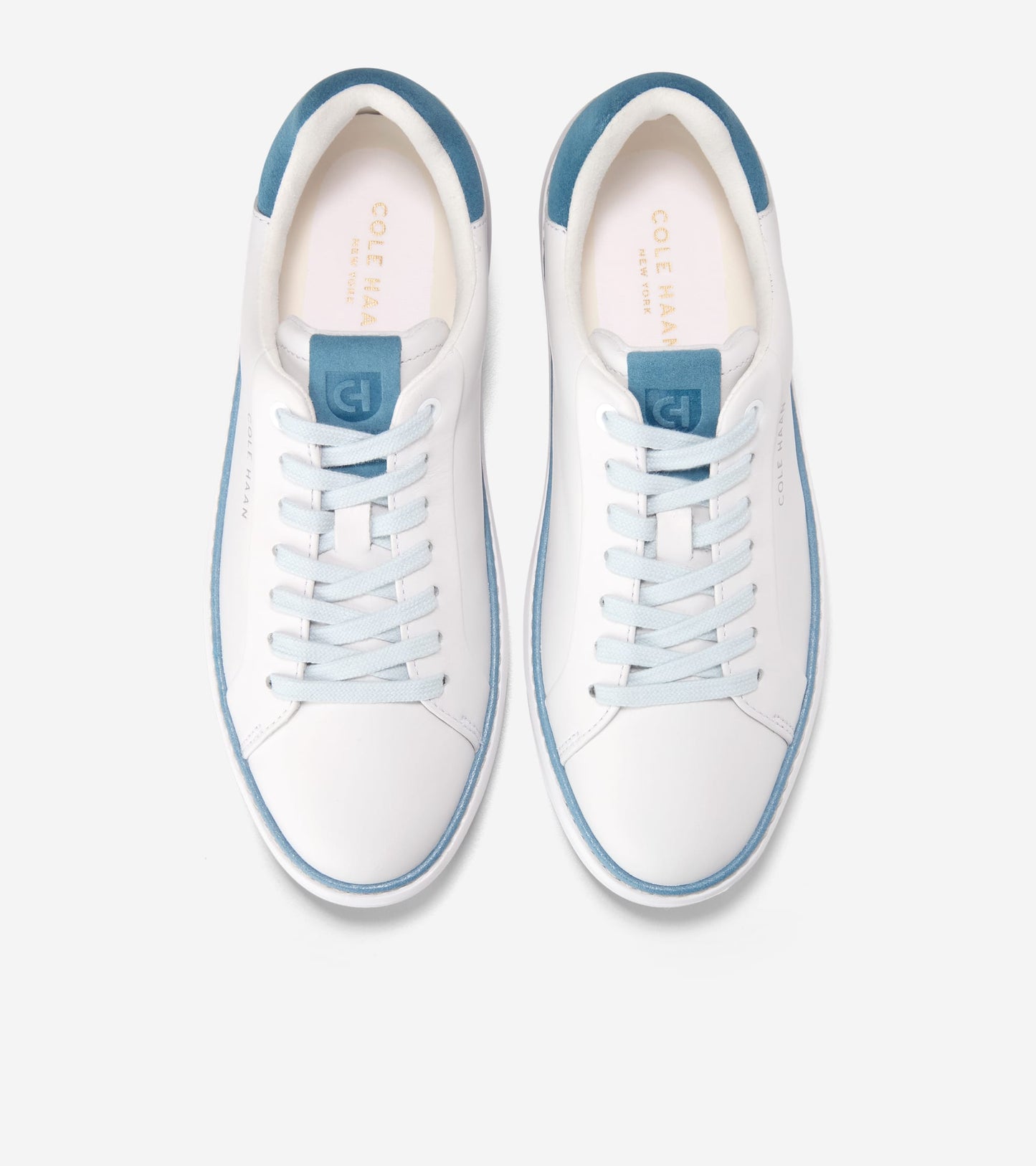 W37810:WHITE LTHR / PROVINCIAL BLUE SDE