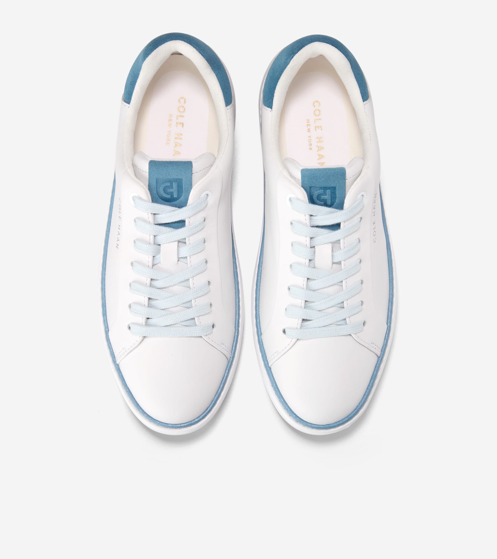 W37810:WHITE LTHR / PROVINCIAL BLUE SDE