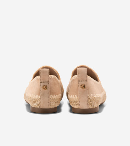 W34589:CH TUSCAN SAND SUEDE / NATURAL RAFFIA