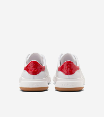 W35503:WHITE LTHR/SALSA CROC PRINT LTHR